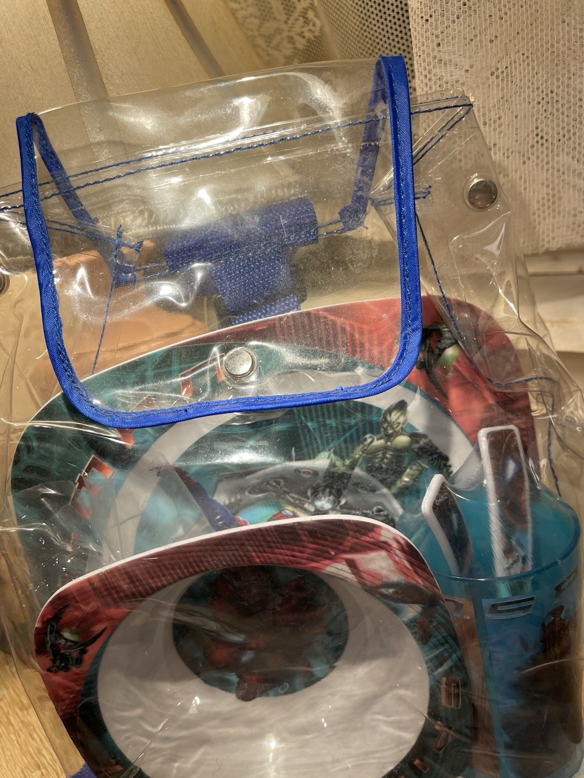 Y2K 2002 Spiderman the Movie Child Dinner Set Bowl Plate Tumbler Cup New Tobey