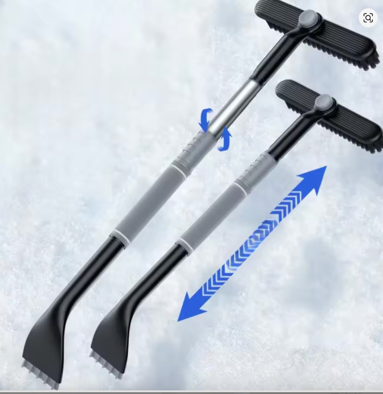 Portable Extendable Windshield Snow Removal Ice Scraper Brush for Car