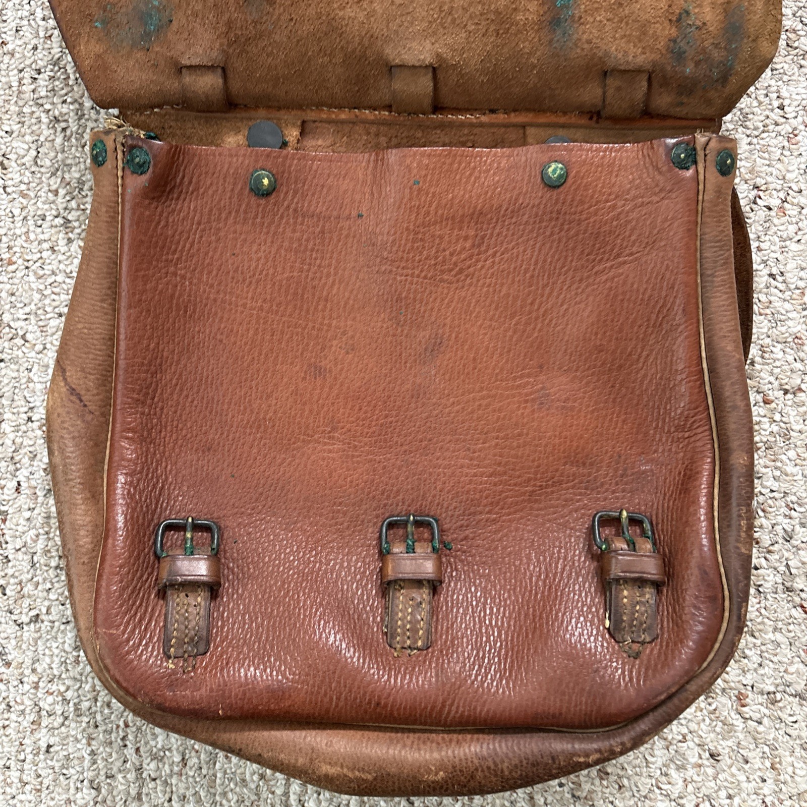 US Cavalry Saddle Bags WWI Antique Leather US Military Saddle Bags Army