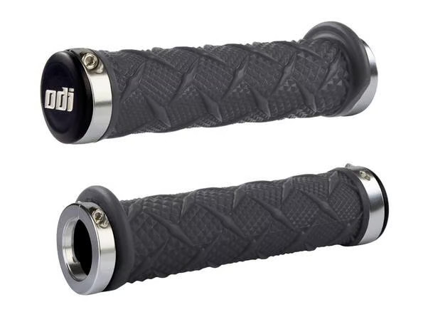 ODI ATV Xtreme Lock-On Grips - Graphite - Silver Clamp ATV/UTV Snowmobile PWC
