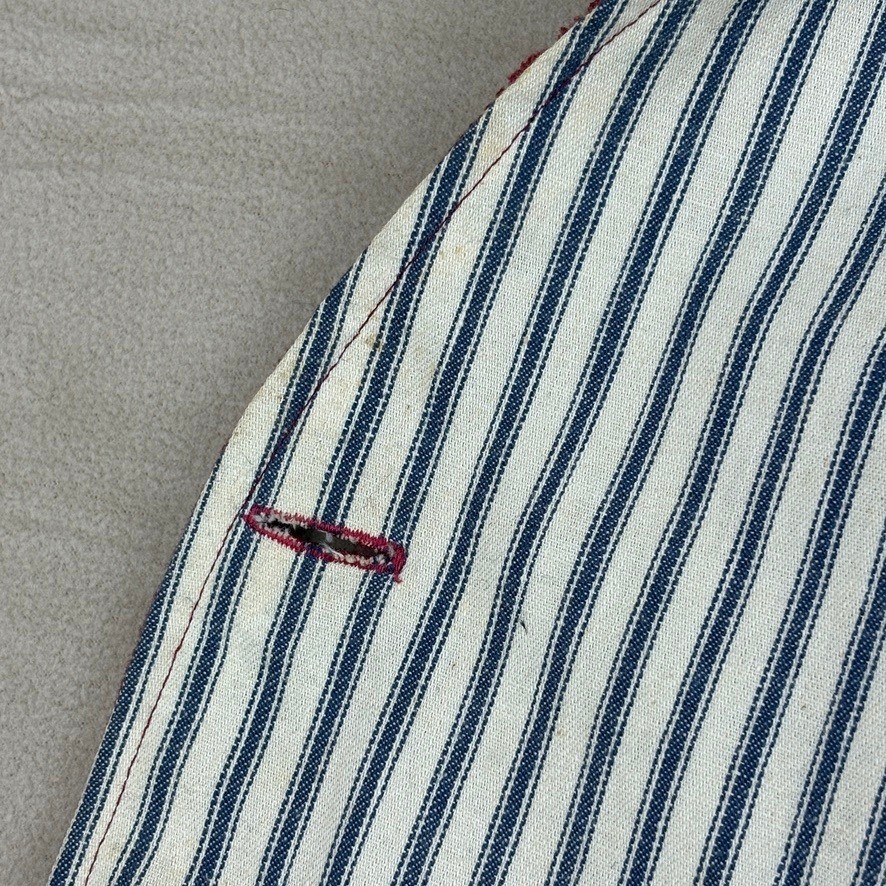 Antique Native American Wool Vest w Old Beaded Detail Cloth Lining Conch Shells