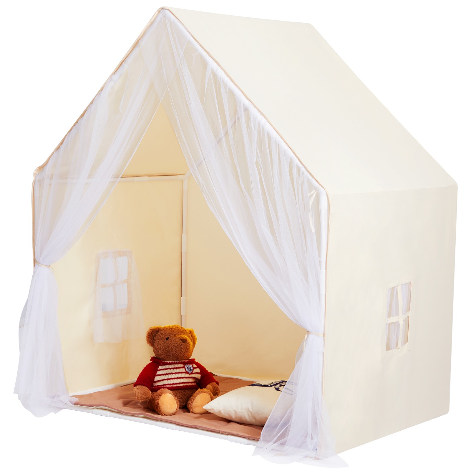 Kids Play Tent Kids Tent for 1-5 Years Old Yurt Toddler Tent with Mat Lamp