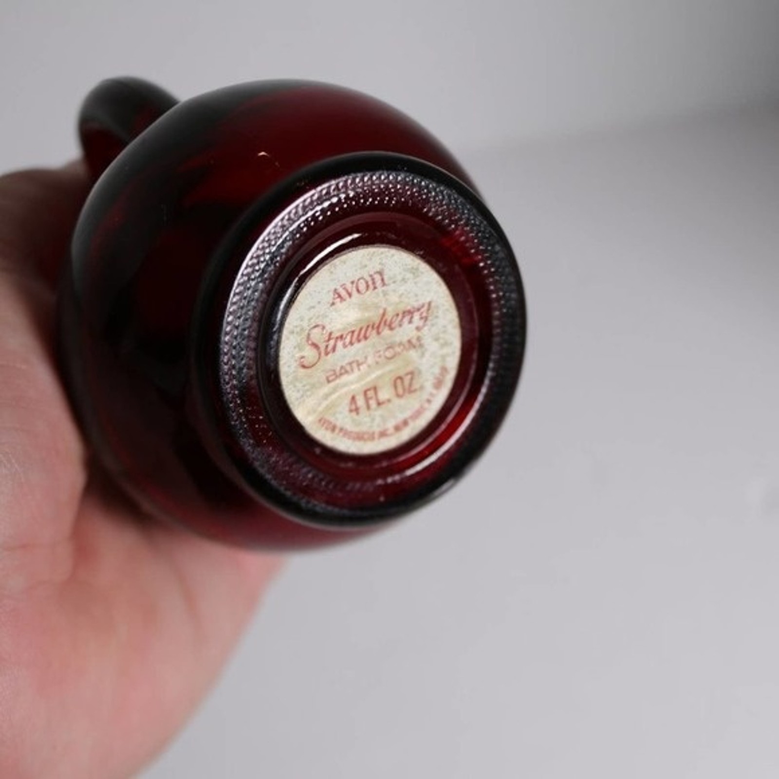 Vintage AVON Strawberry Bath Foam Decanter