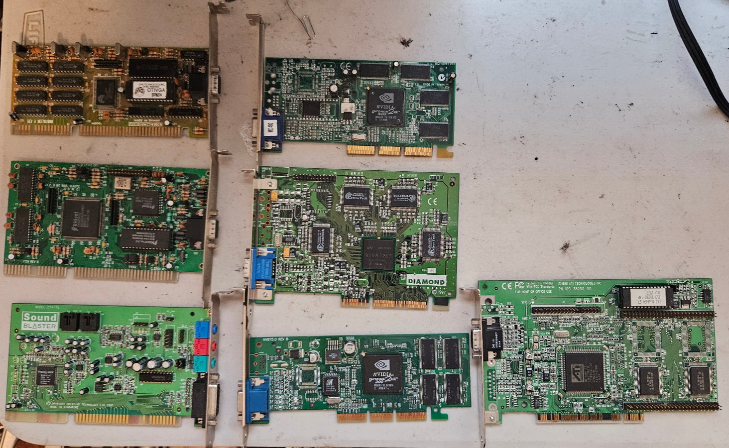 ISA, AGP, PCI Video and Sound Card untested bundle