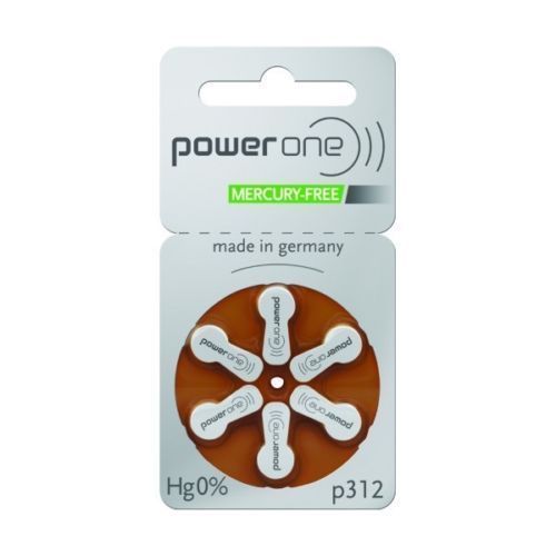 Powerone Hearing Aid 312 Genuine Batteries German Made,Multiple (30-300) EX-2028