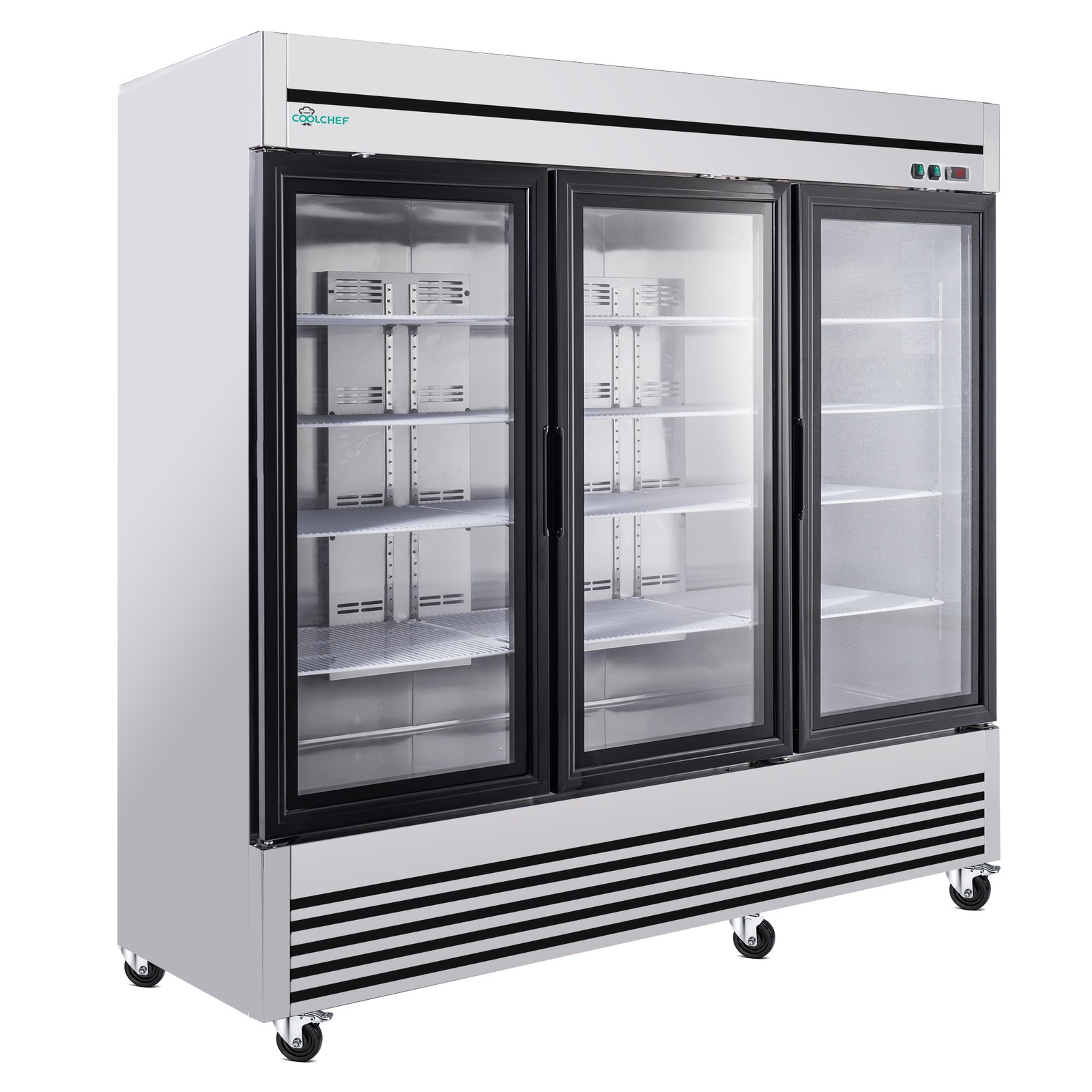 72 Cu. Ft Commercial Glass Door Refrigerator Triple-Door Merchandiser Cooler