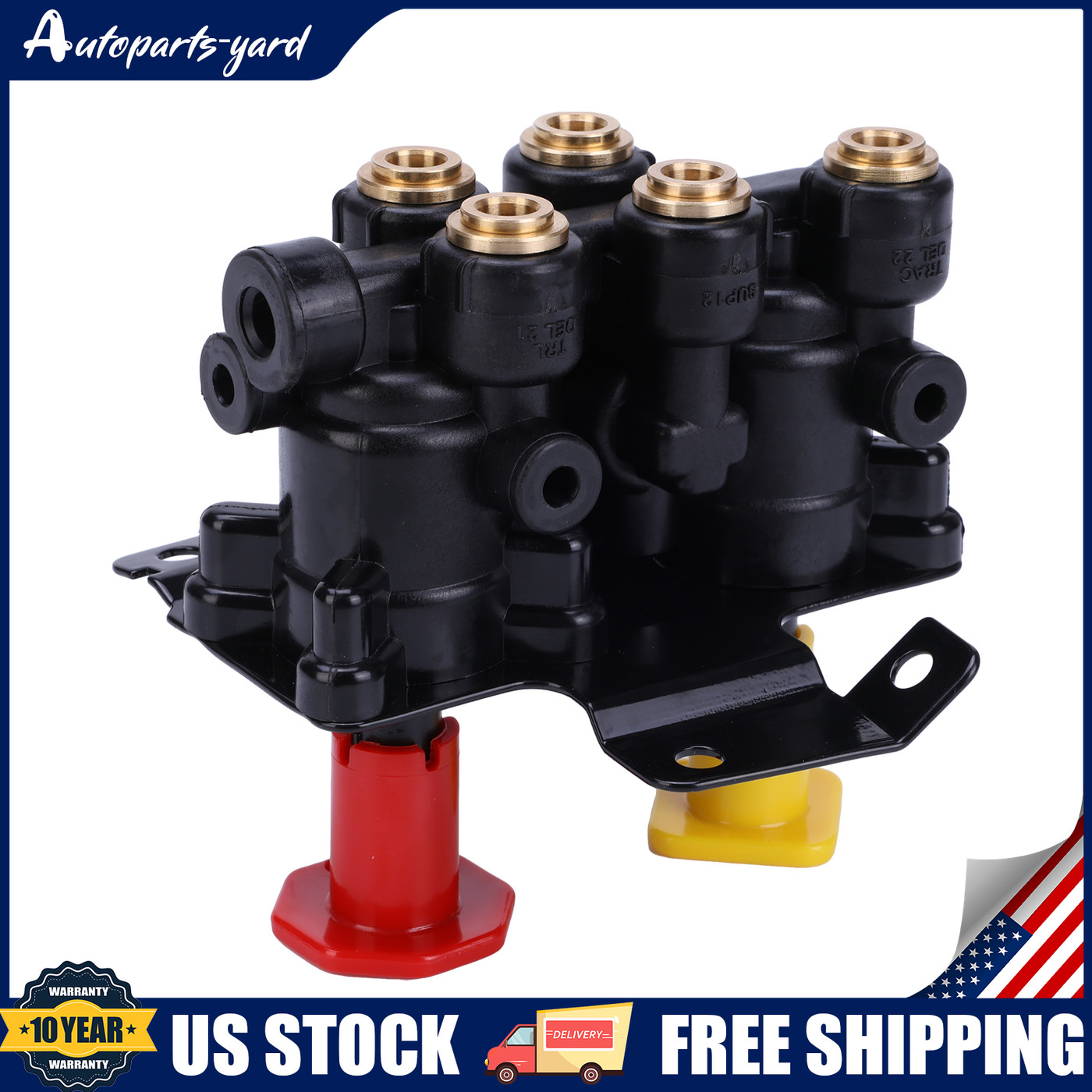 New Dash Control Brake Valve 5 Ports For Volvo VNL 24340522 US