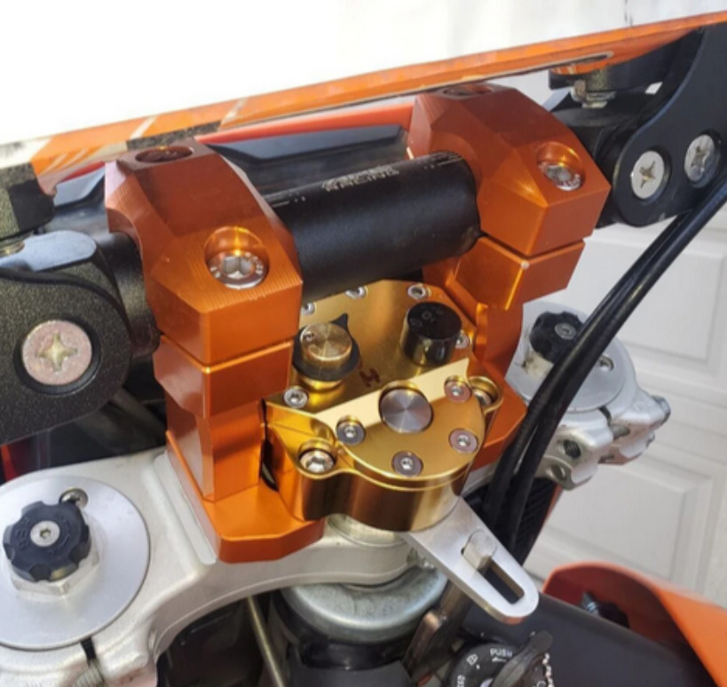 Steering Damper Stabilizer For 690Enduro/R/SMC R  Bar Riser Clamp Mounting Kit