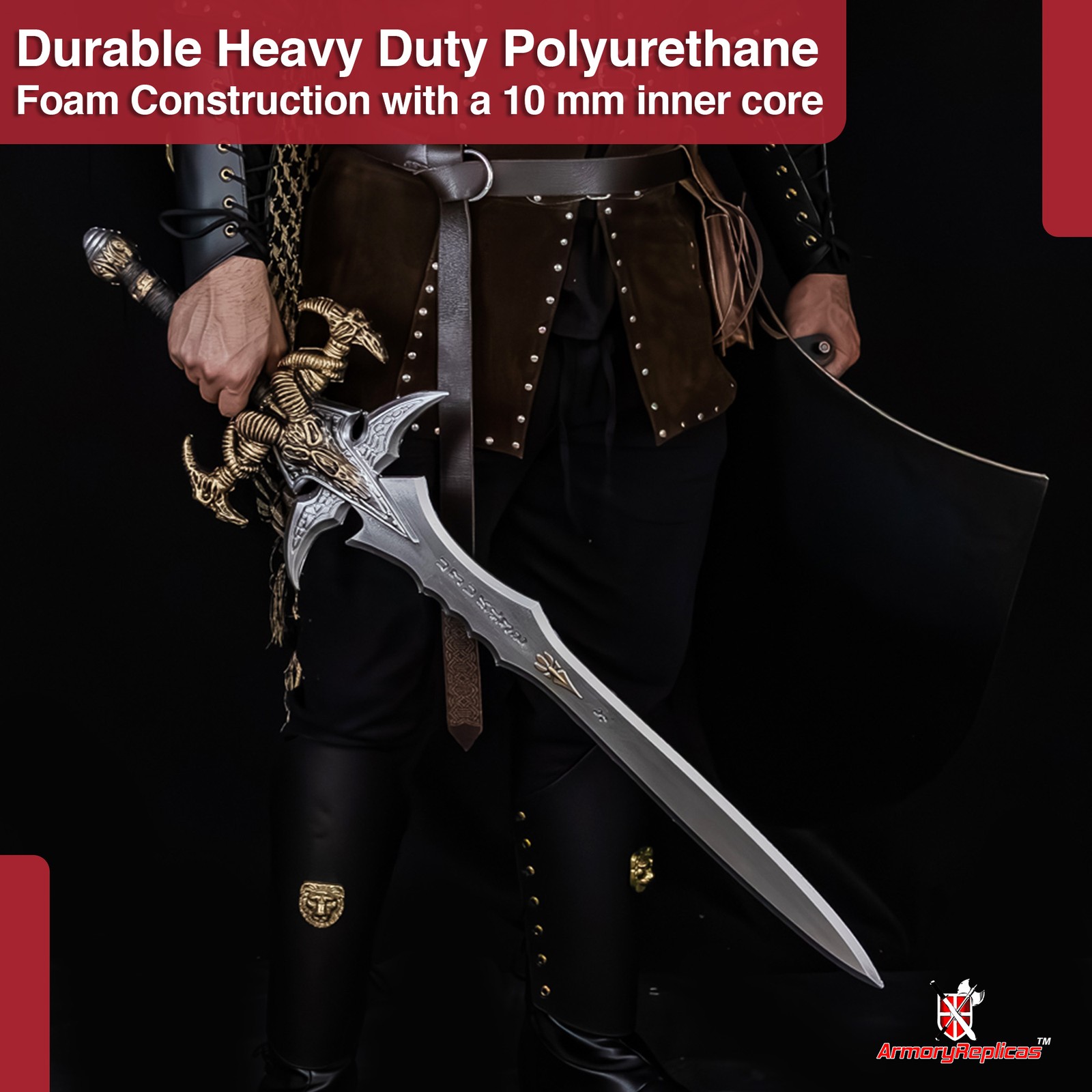 39" Frozen Throne Frost Runeblade Foam Sword: Lich King Cosplay Prop LARP Weapon