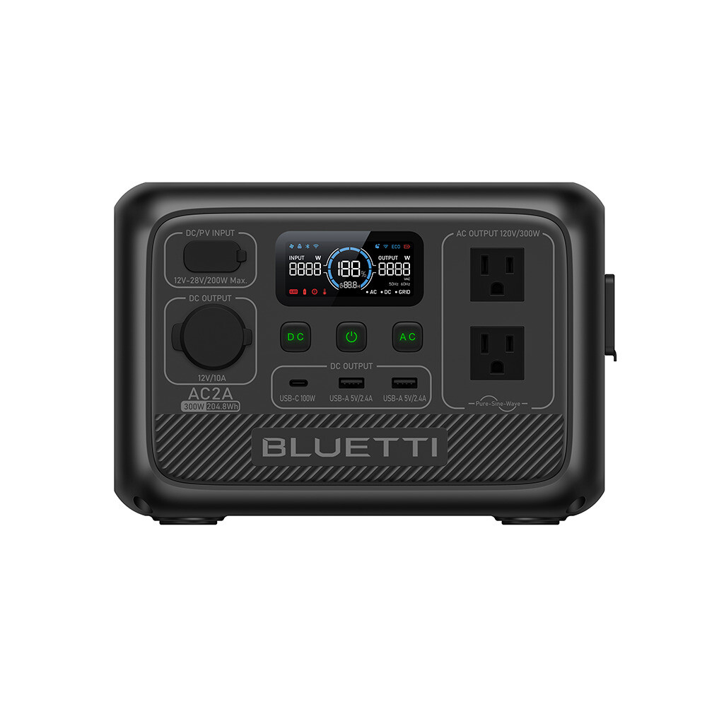 BLUETTI AC2A 300W 204Wh Portable Power Station Solar Generator for Outdoors
