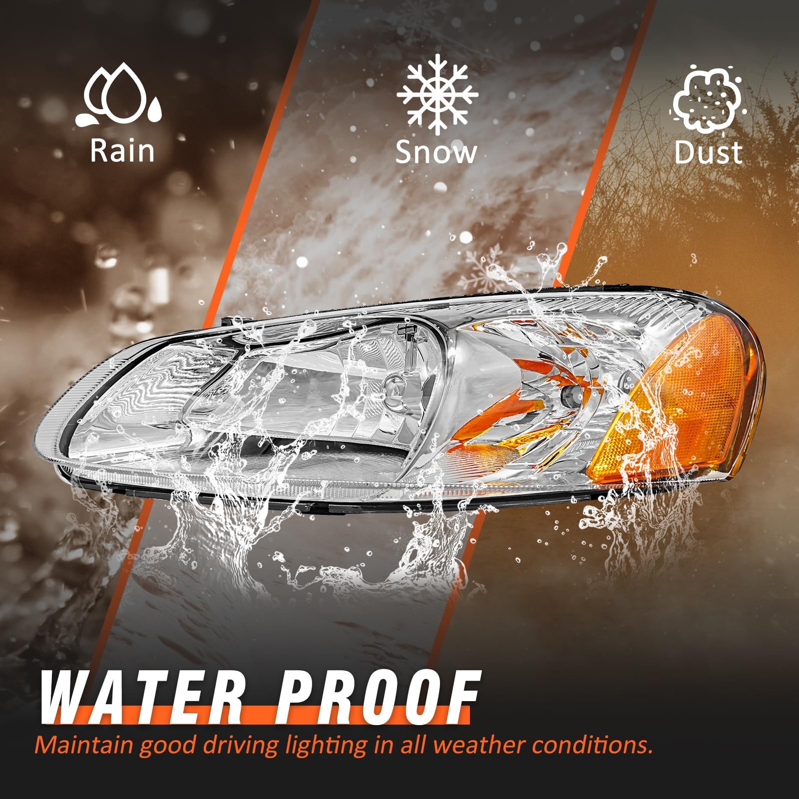 for 2001 2002 2003 2004 2005 2006 Dodge Stratus Sedan Headlight Assembly