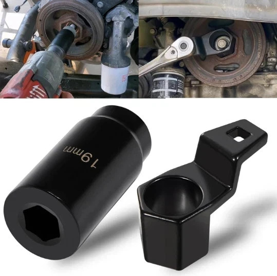 For Honda Crank Pulley Tool 19mm Harmonic Balancer Socket & 50mm Crankshaft..