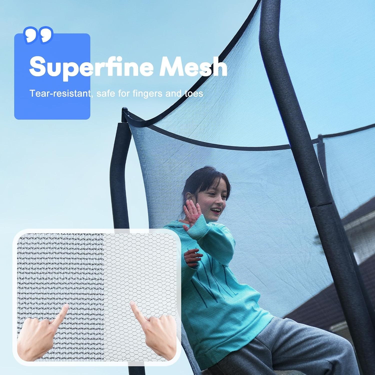 Zupapa 1800LBS Weight Capacity Rectangle Trampoline 10x17FT 9X15FT 8X14FT