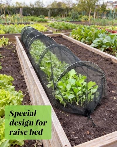 2-Pack Garden Tunnel Shade Net Cover 10 ft Portable Greenhouse