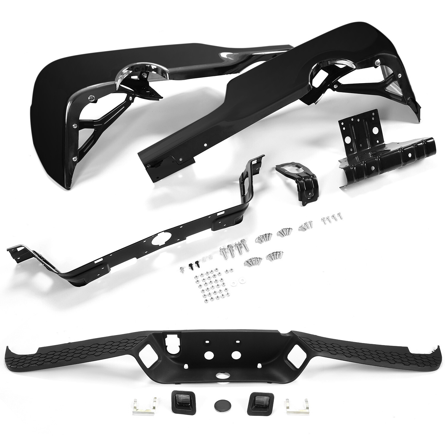 Painted To Match - Rear Step Bumper Assembly for 2009-2018 Dodge RAM 1500