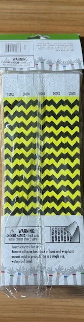 Event wristbands - All Number Sequenced, Choose theme, color & +