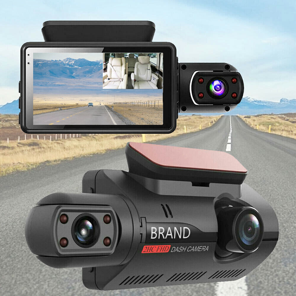 1080P Dual Lens Car DVR Dash Cam Video Recorder G-Sensor Front and Inside Camera