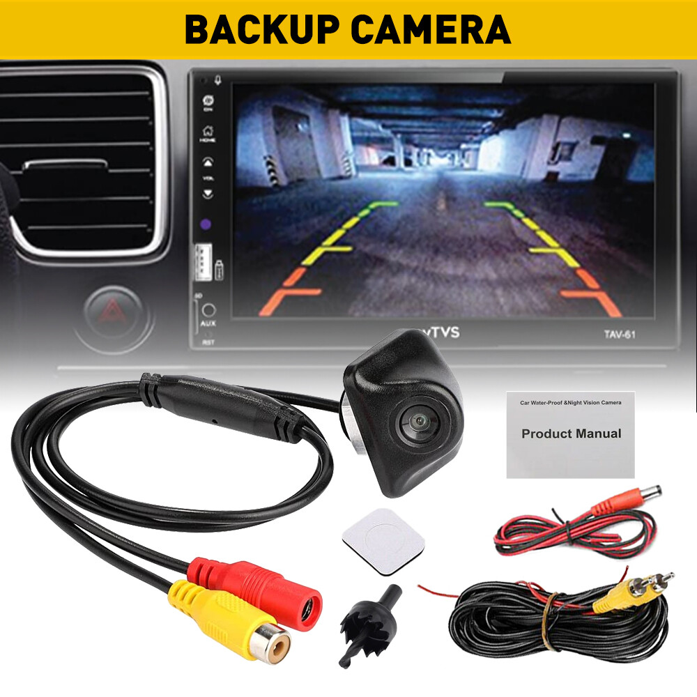 Rear View Reverse Backup Camera Parking 170°Wide Angle Night vision Adjustable