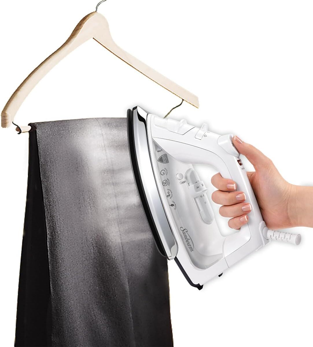 Sunbeam GCSBCL-317-000 Classic Iron 1200W, Mid-size Anti-Drip Nonstick Soleplate