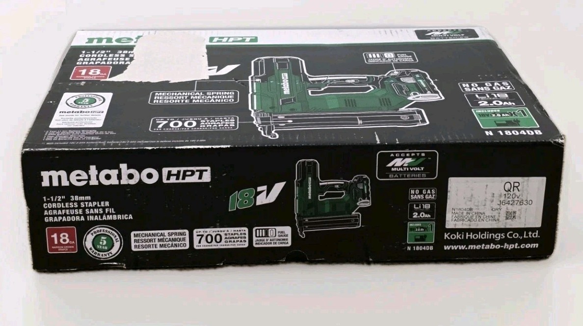 METABO HPT MultiVolt 18 Gauge 1-1/2-in Narrow Crown Finish Stapler