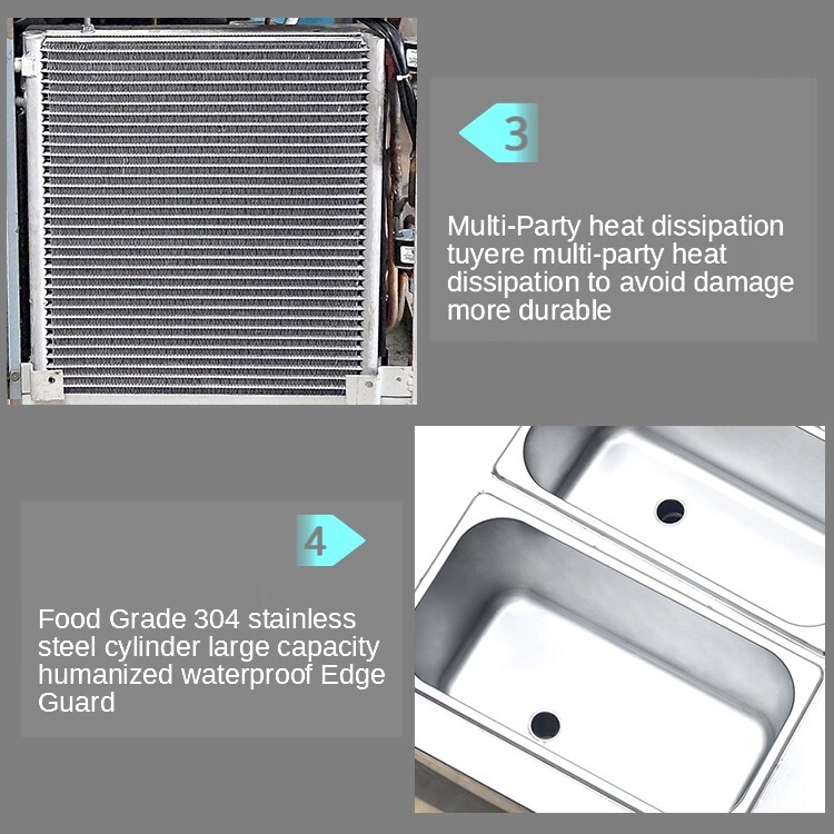 Kolice commercial ETL 2+1 mixed flavors soft serve ice cream machine