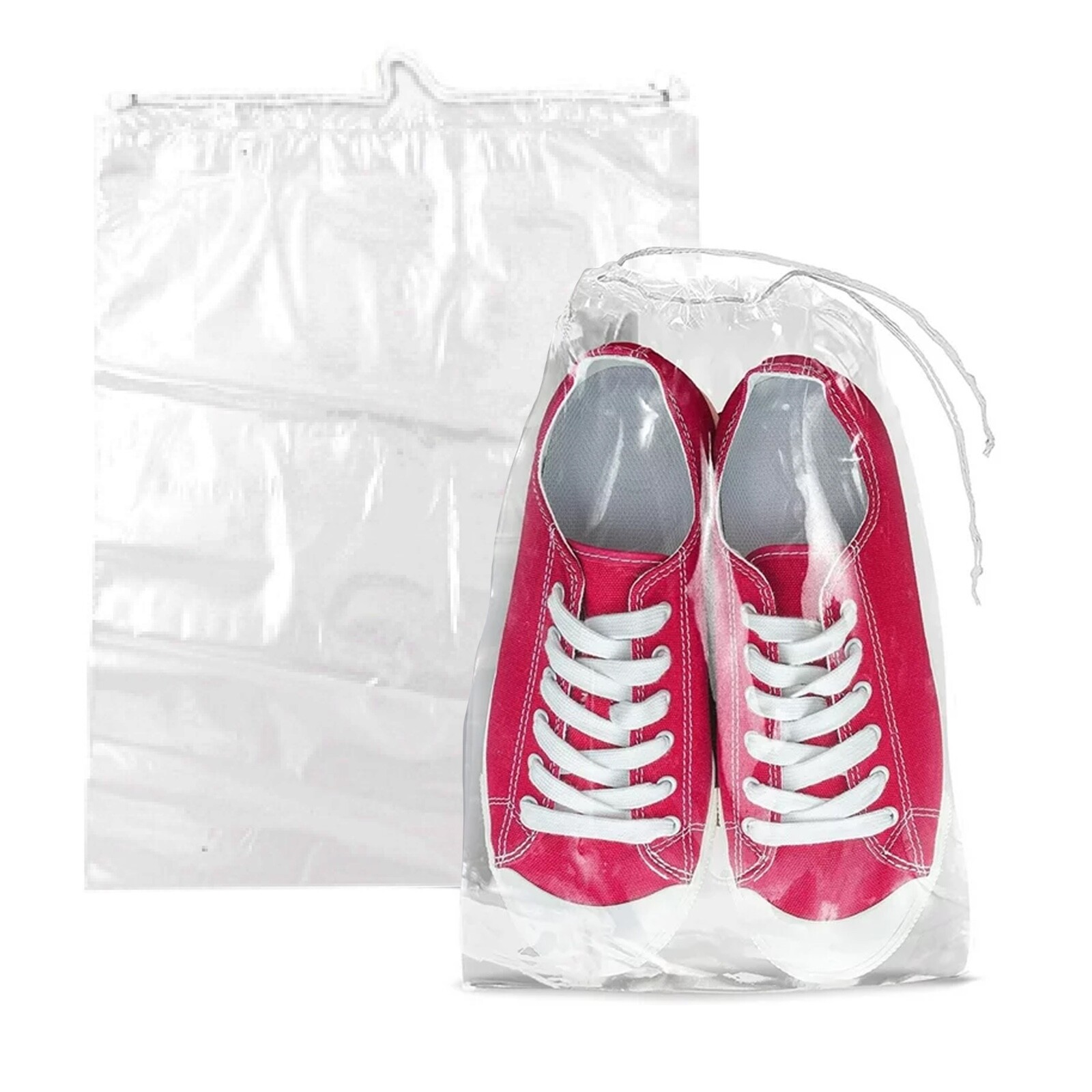 Clear LDPE Drawstring Bags - 500 Bags