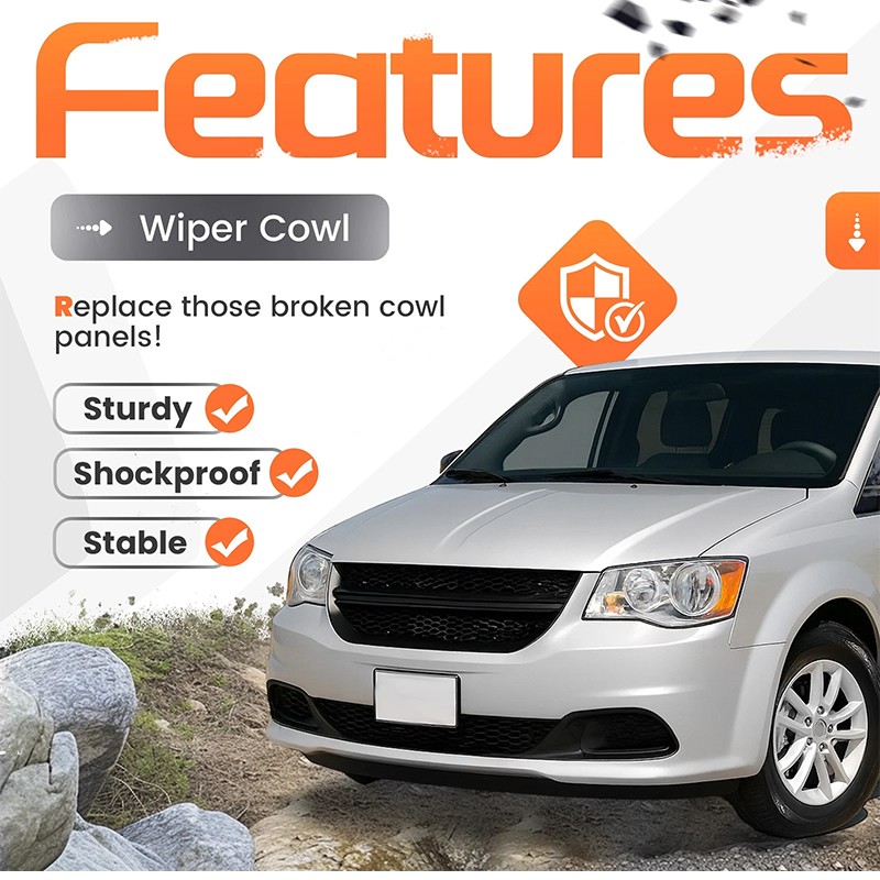 Windshield Wiper Cowl Grille Panel For 2008-2020 Dodge Grand Caravan 5113548AC