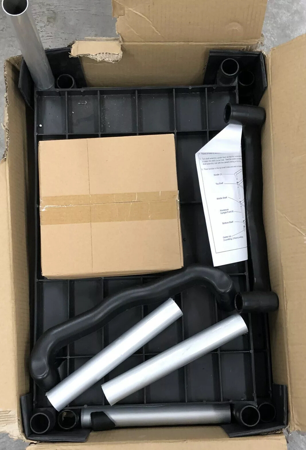 Lakeside Model 2500 Three-Shelf Utility Cart New Broken Piece See Photos