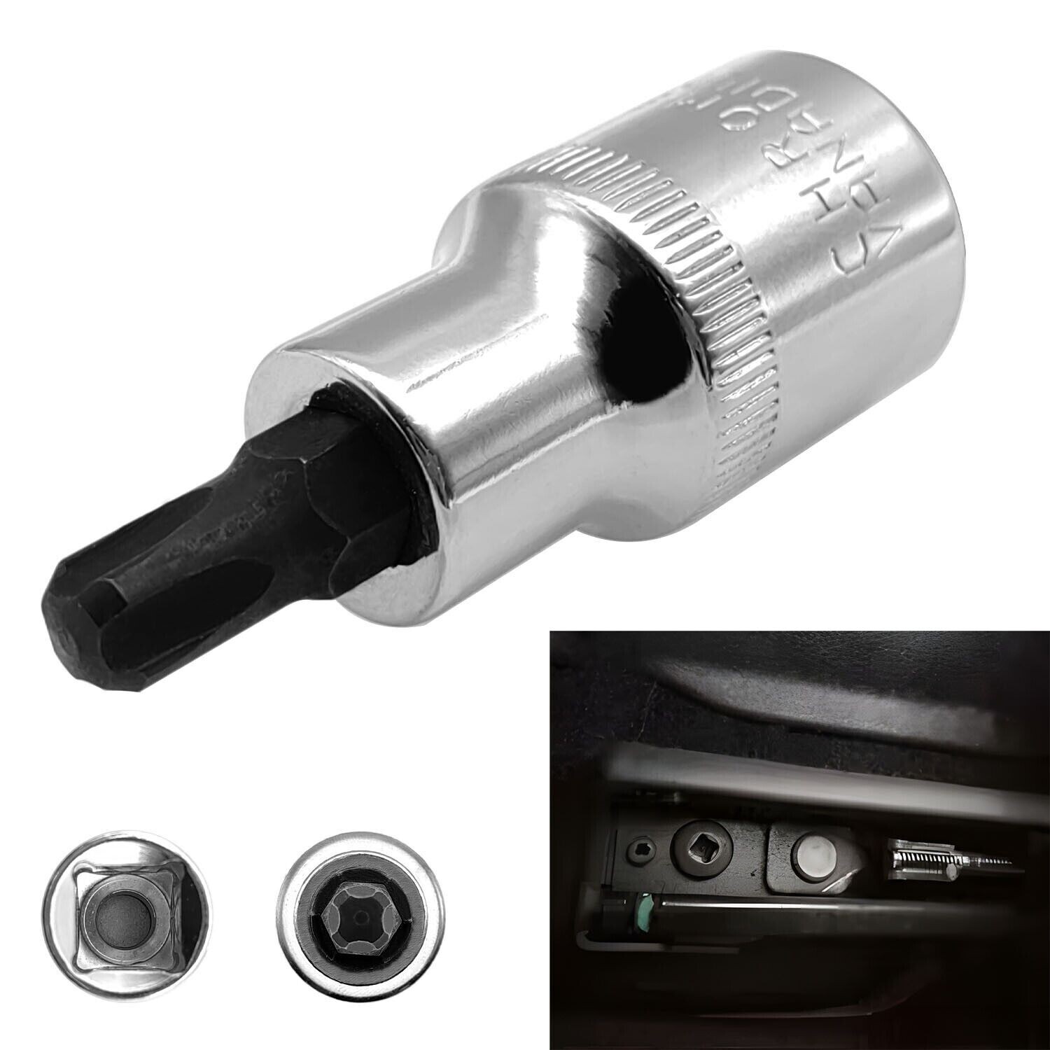 Car Seat Screw Removal Socket Remove Tool 1/2" DR 4 Teeth For JEEP Cherokee