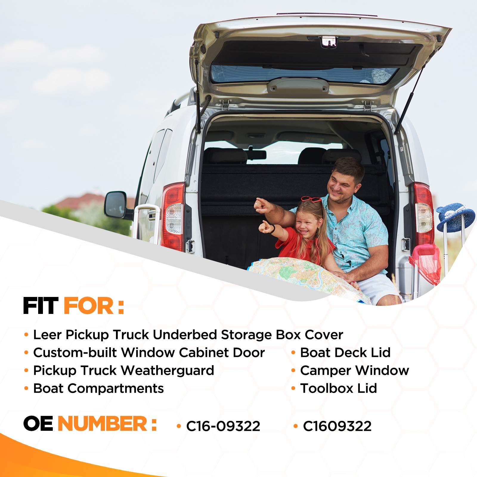 Qty2 10" 40lbs Gas Struts Shocks Lift Support C16-09322 for Truck Tool Box Lid