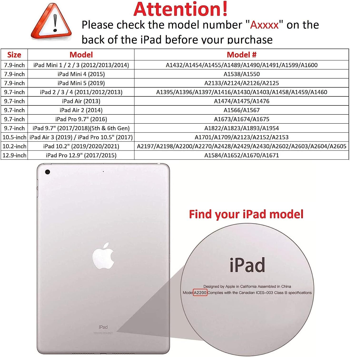 For iPad 10th 9th 8th 7th 6/5th Gen Leather Smart Flip Case Rotating Stand Cover