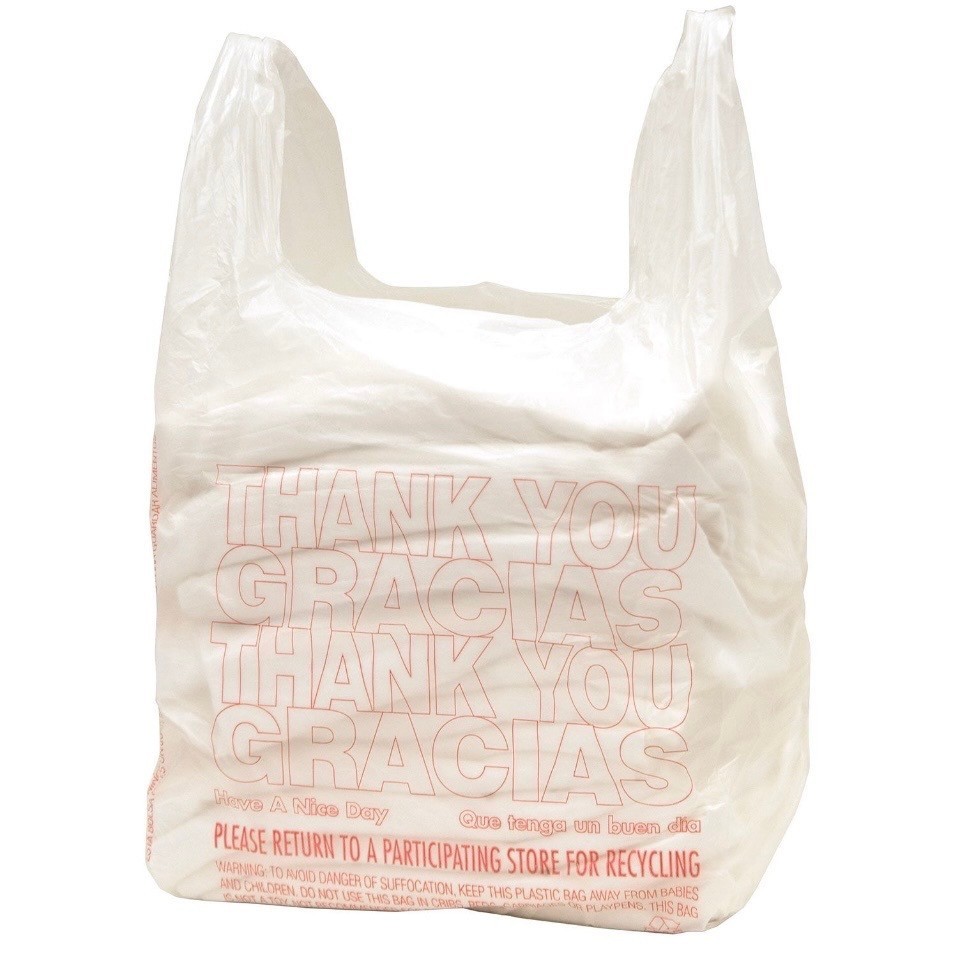 New T-Shirt Carry-Out Bags - 11.5" x 6.5" x 22" (1,000 ct.) (FREE SHIPPING)