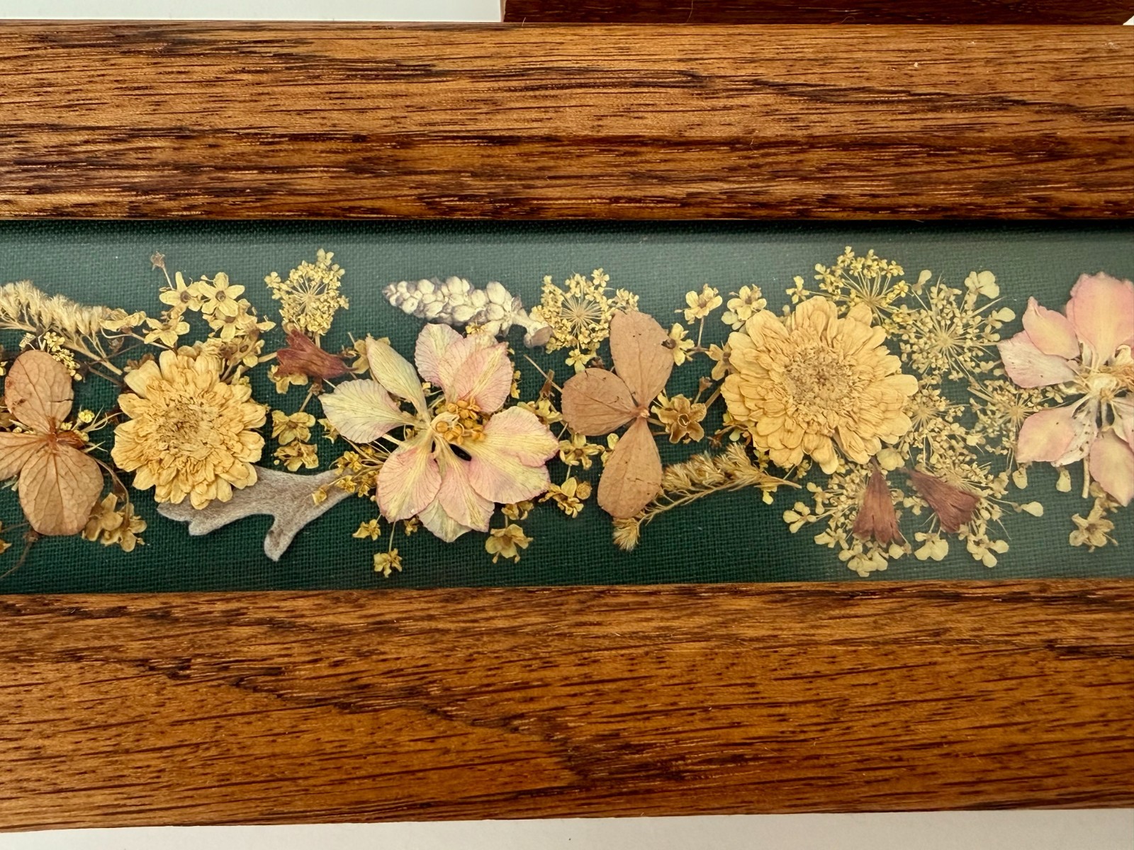 2 Vintage 1997 framed pressed wildflowers Floral Botanical Artisan Good