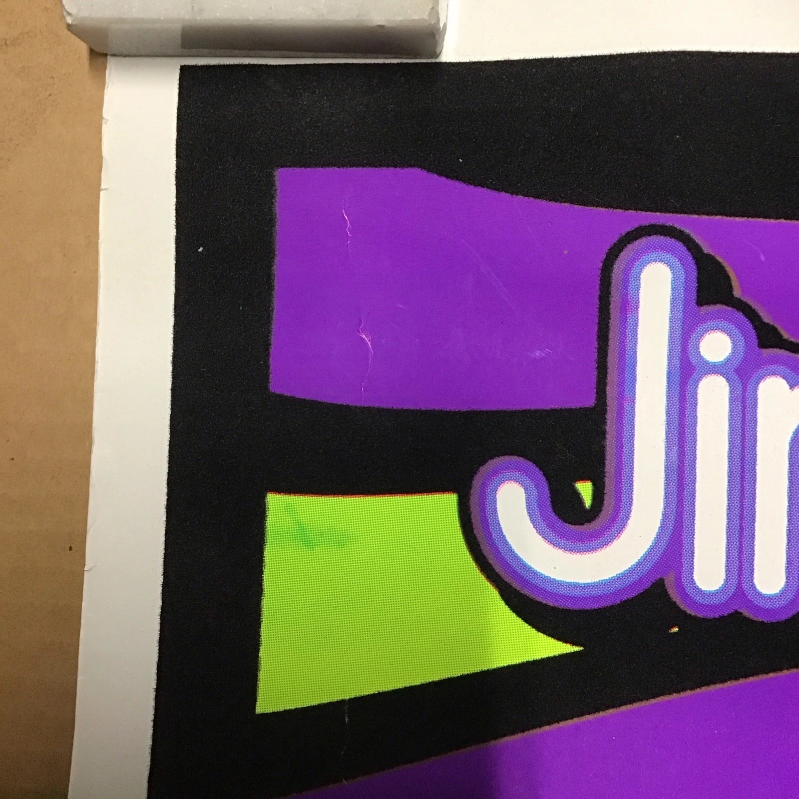 Jimi Hendrix Guitar Solo Gorgeous Blacklight Poster
