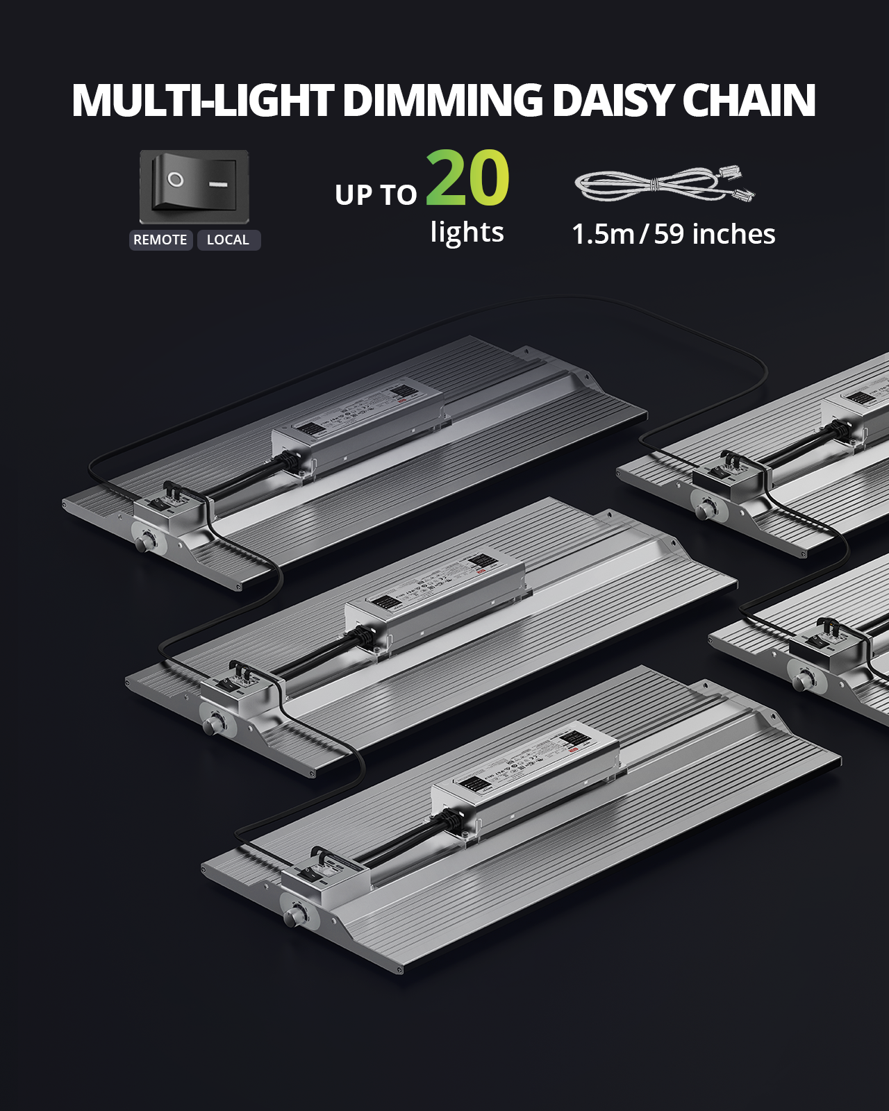 VIPARSPECTRA XS2000 LED Grow Light Full Spectrum for Indoor Plants Veg Bloom IR