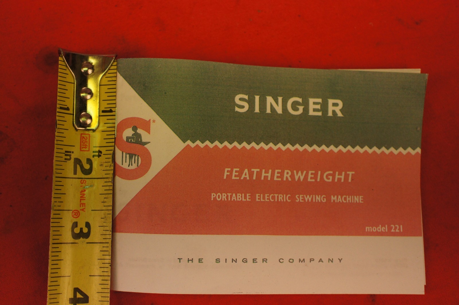 Late White Singer Featherweight 221 221-1 Sewing Machine Owners Manual Booklet