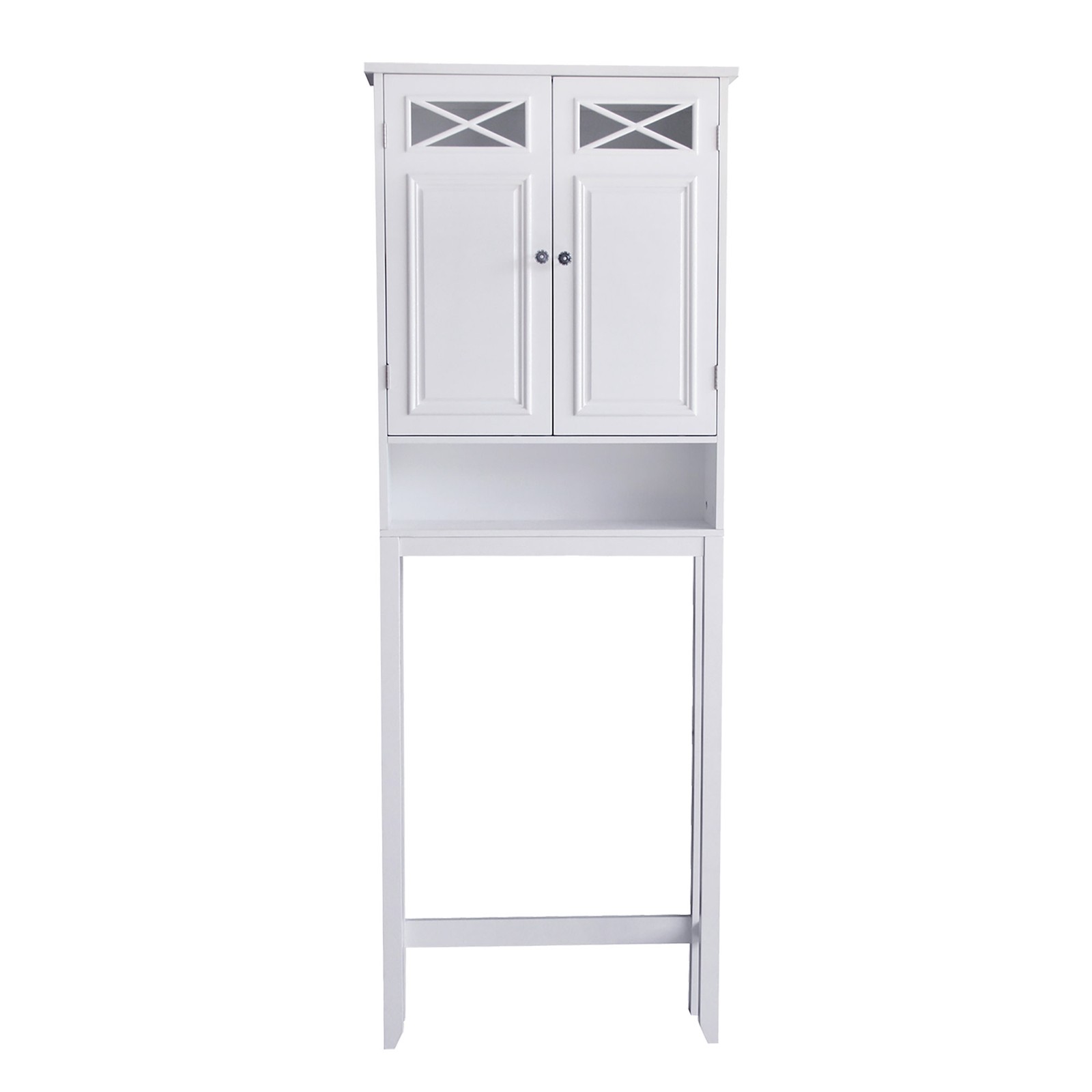 Teamson Home Dawson Two-Door Over-the-Toilet Cabinet, White