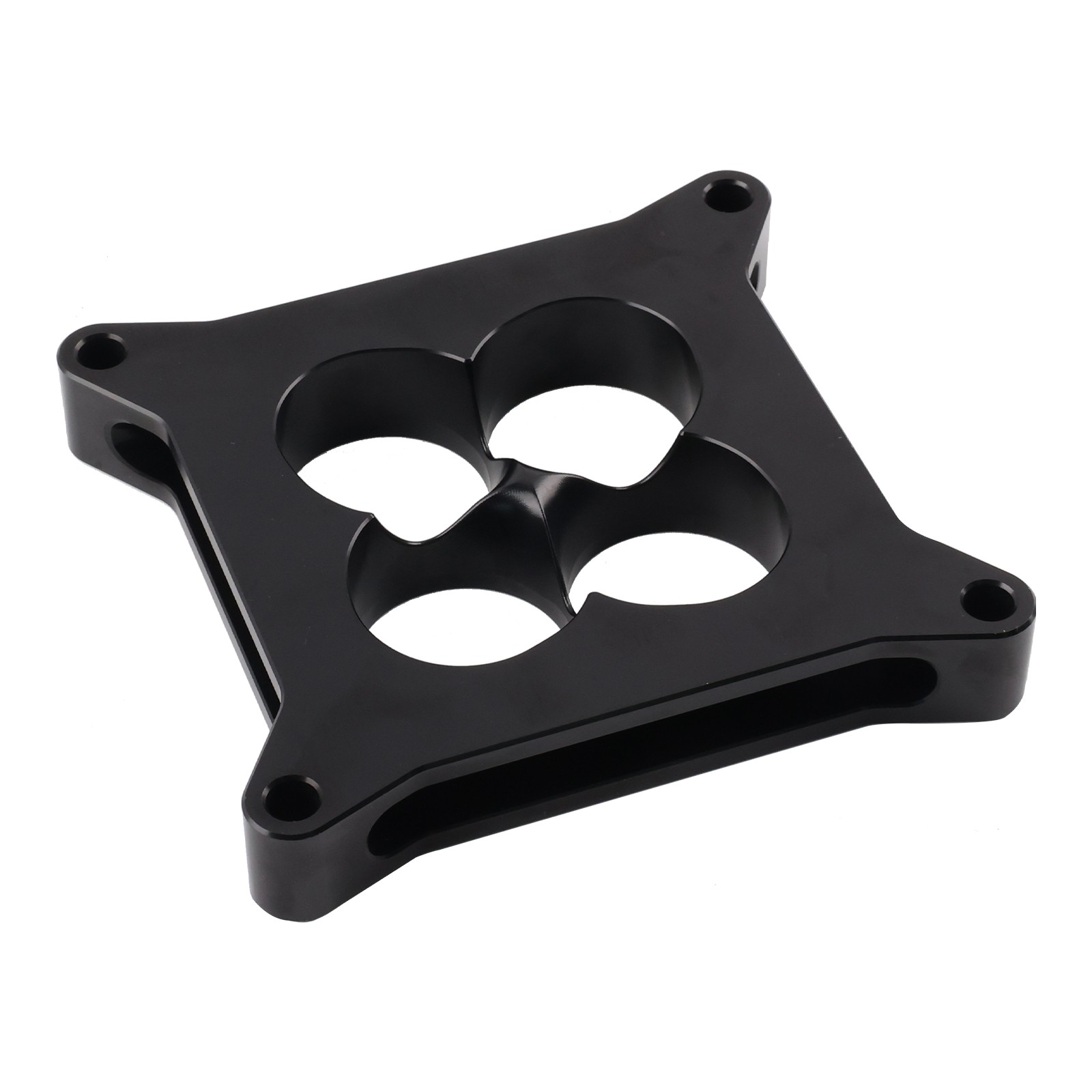 New 1"Thick Aluminum 4150 CNC Machined Carburetor Spacer Square Bore 4 Port BLK