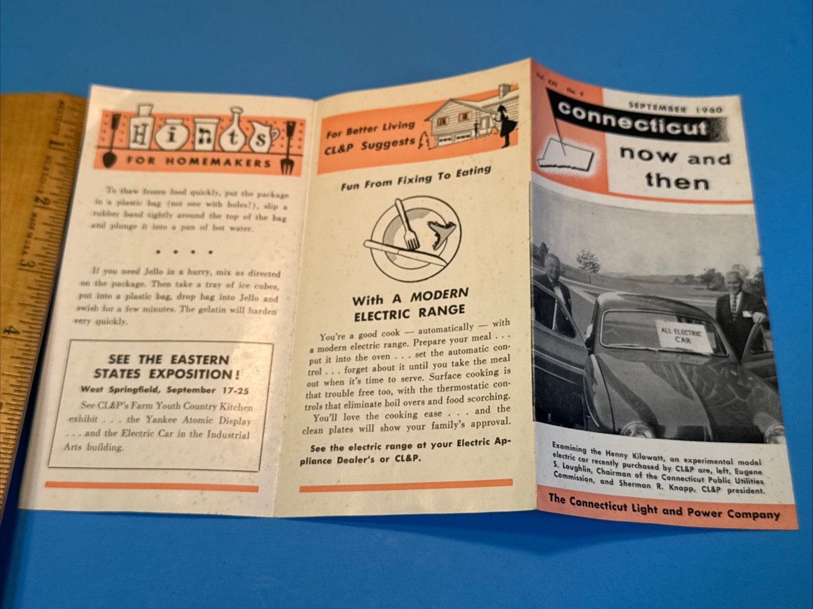 1960 Henny Kilowatt ELECTRIC CAR Eastern States Expo, CT light & power Brochure
