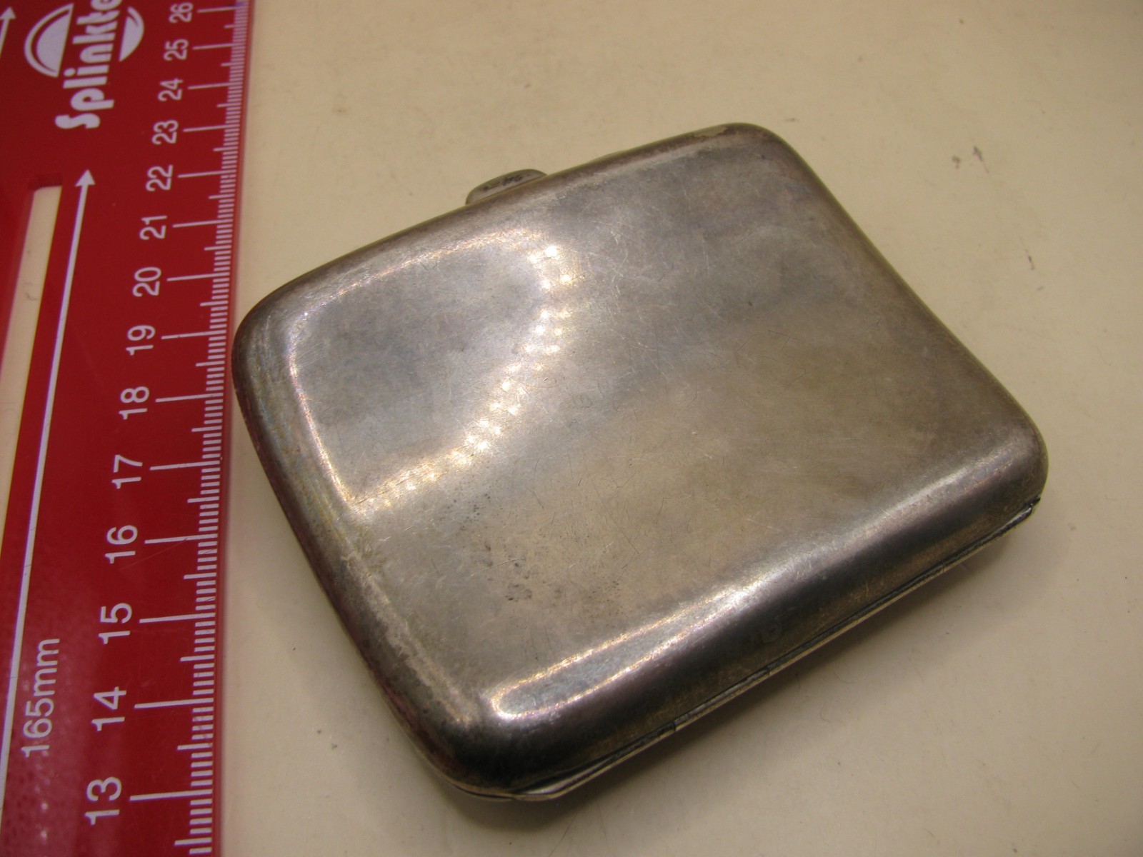 Antique Sterling Silver Cigarette Case With Monogram Detail