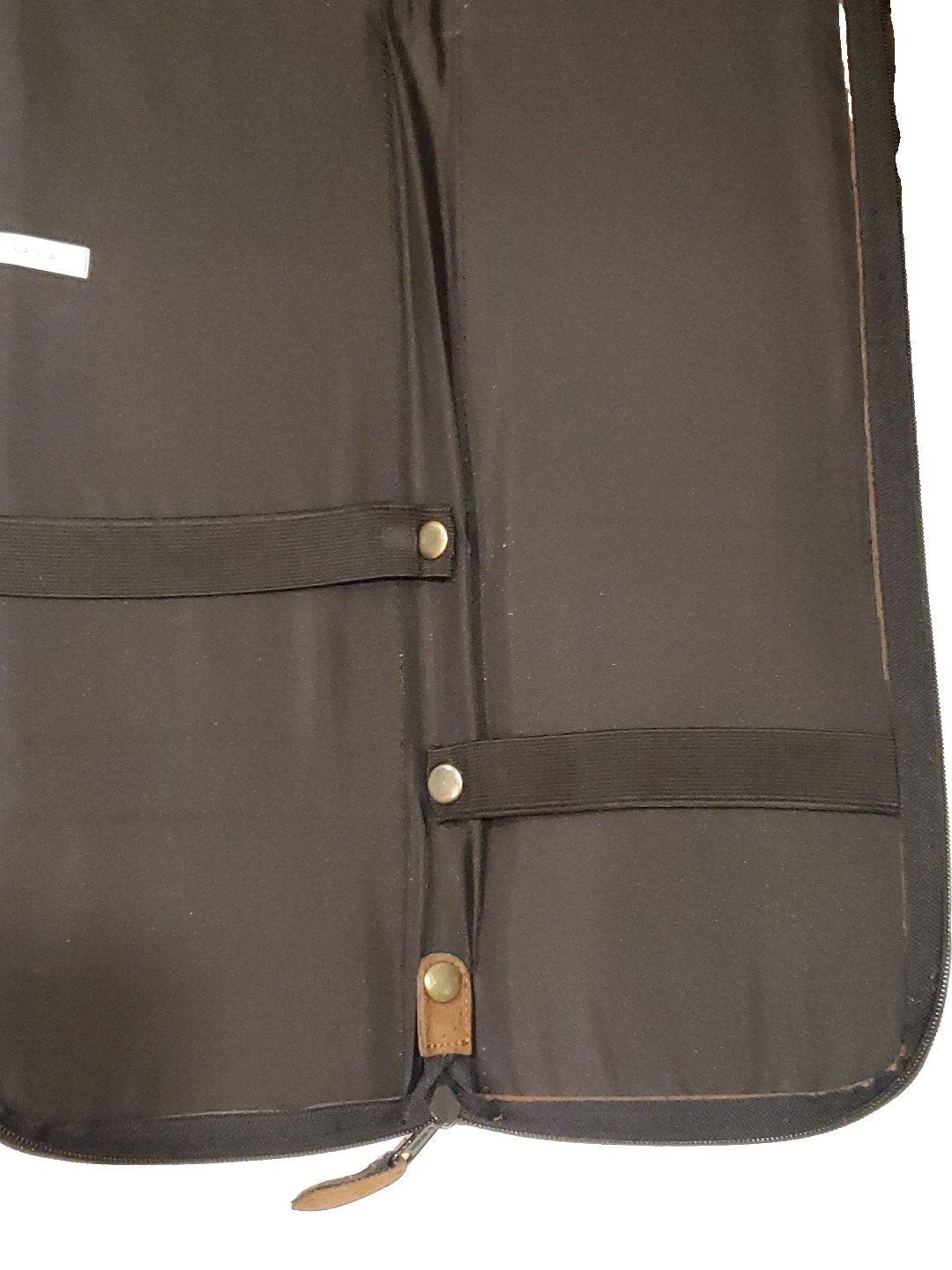 Vintage Leather Plaid Green Brown Neck Tie Travel Case -