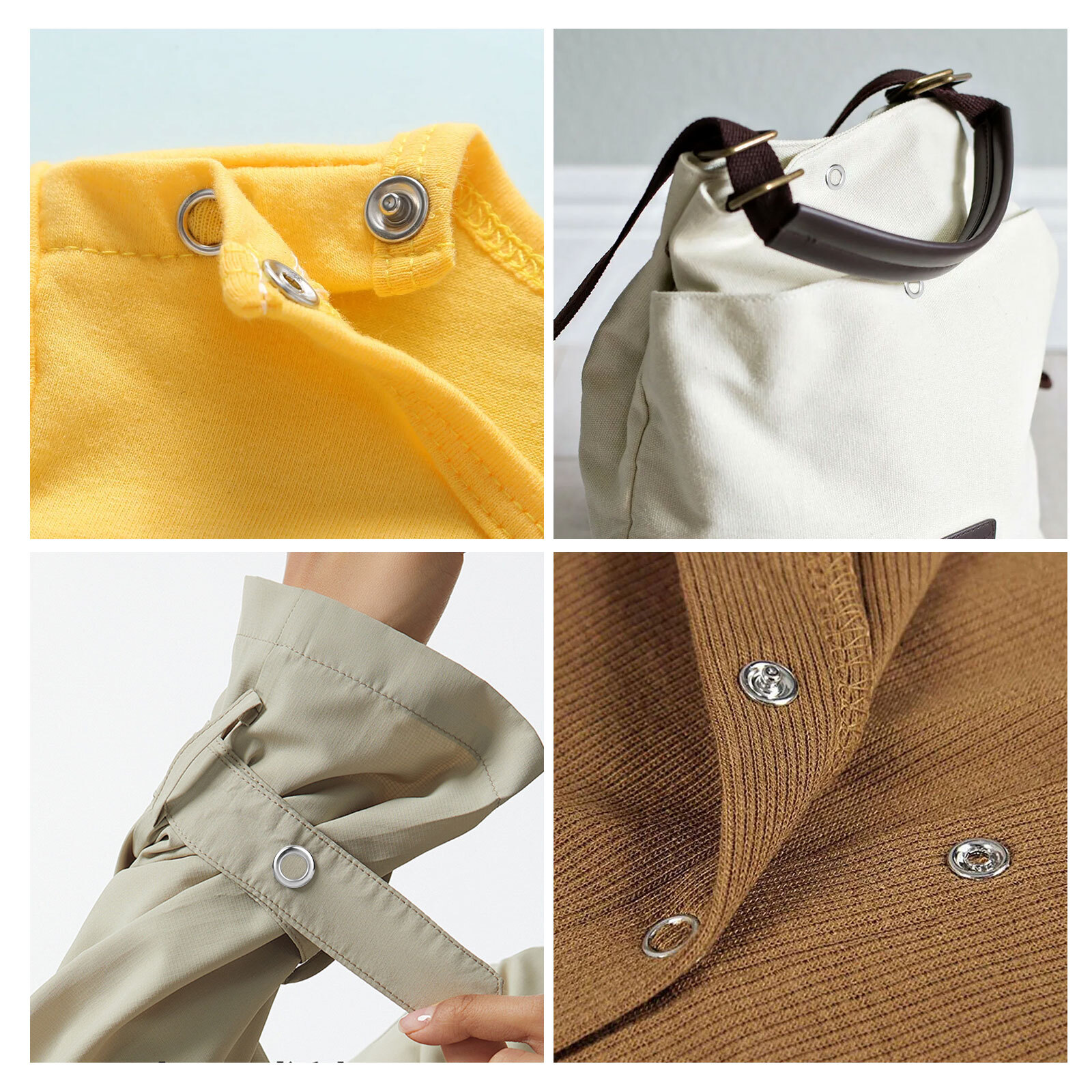 100 Set Snap Fasteners Kit Prong Pliers Ring Press Studs DIY Sewing Tools 9.5mm