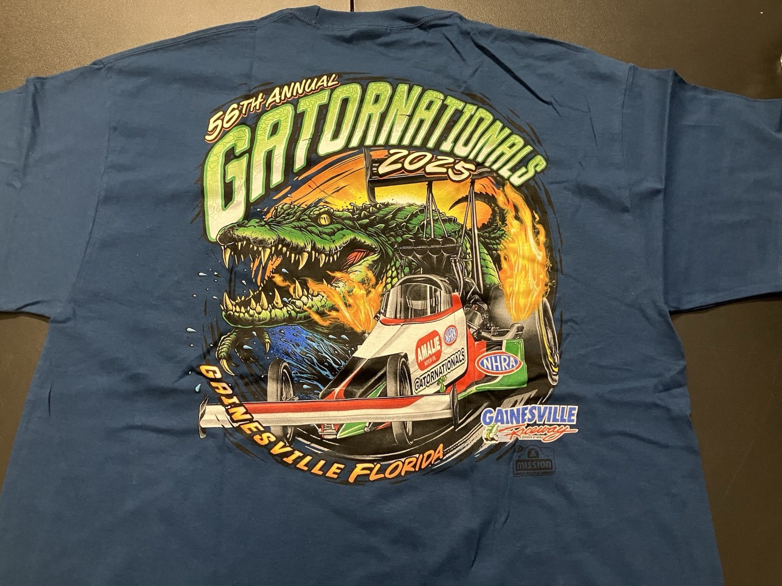 (40) NHRA DRAG RACING 2025 GATOR NATIONALS EVENT SHIRTS SIZE M,L,XL,2X