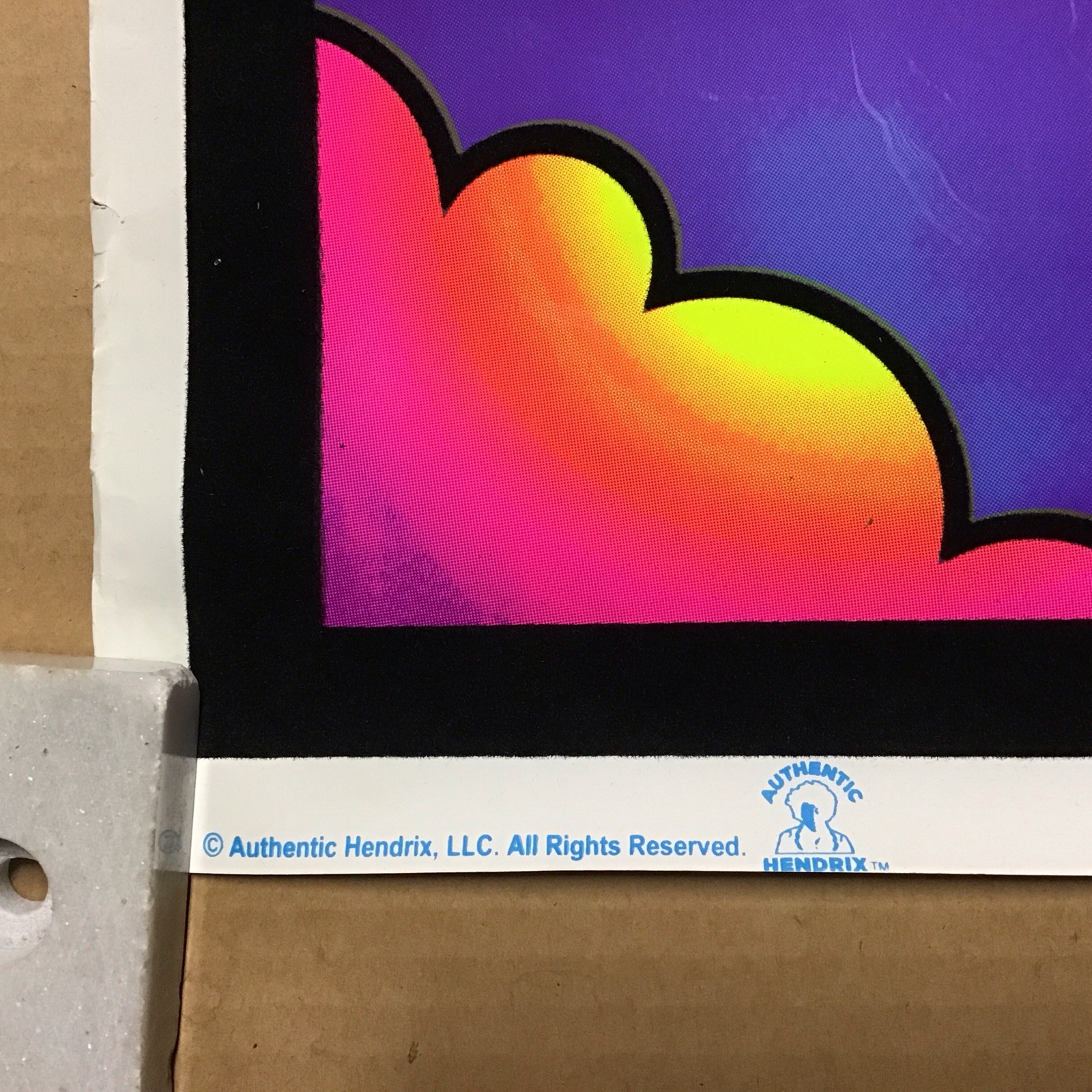 Jimi Hendrix Guitar Solo Gorgeous Blacklight Poster