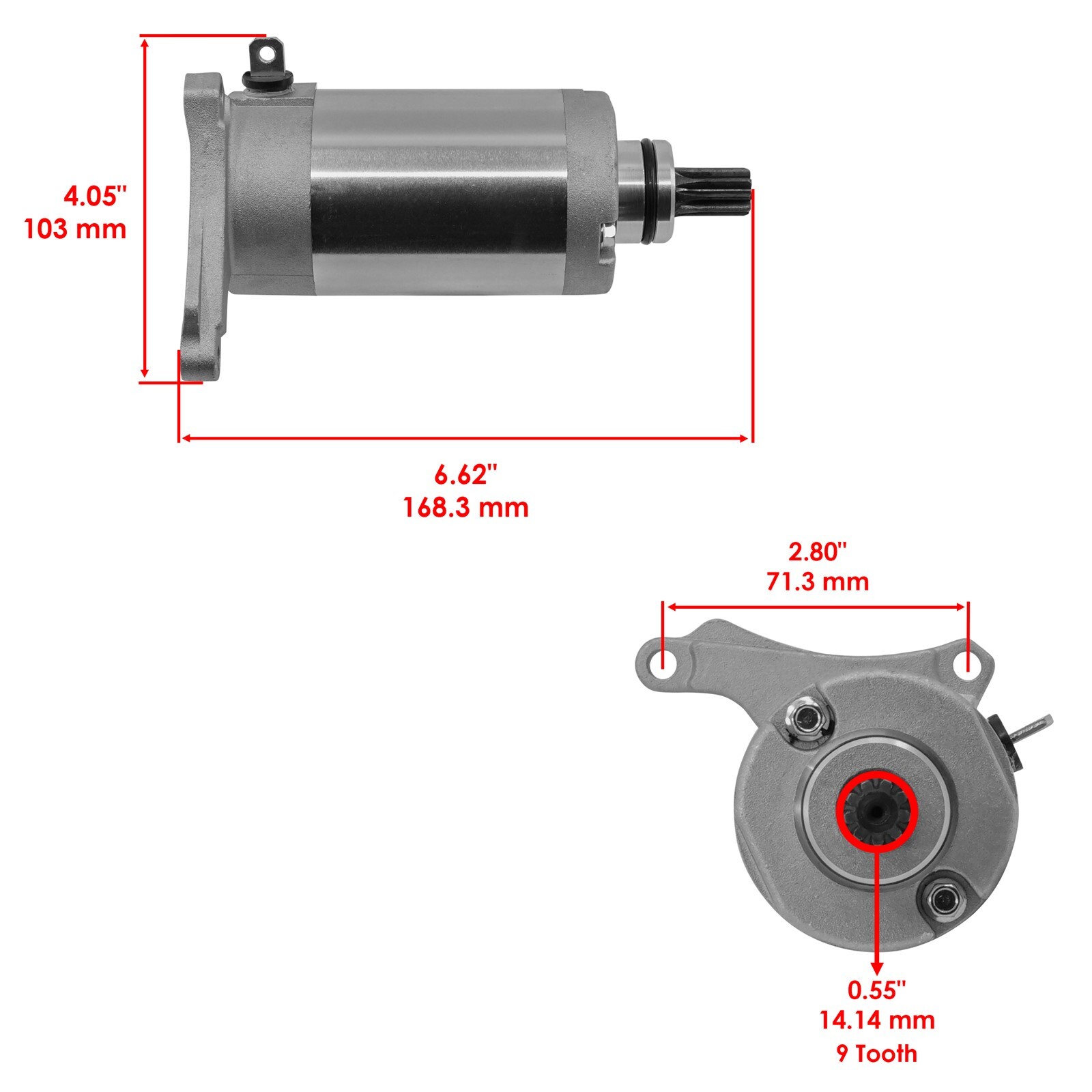 Caltric Starter For Yamaha TTR230 2005-2019 CCW 12 V