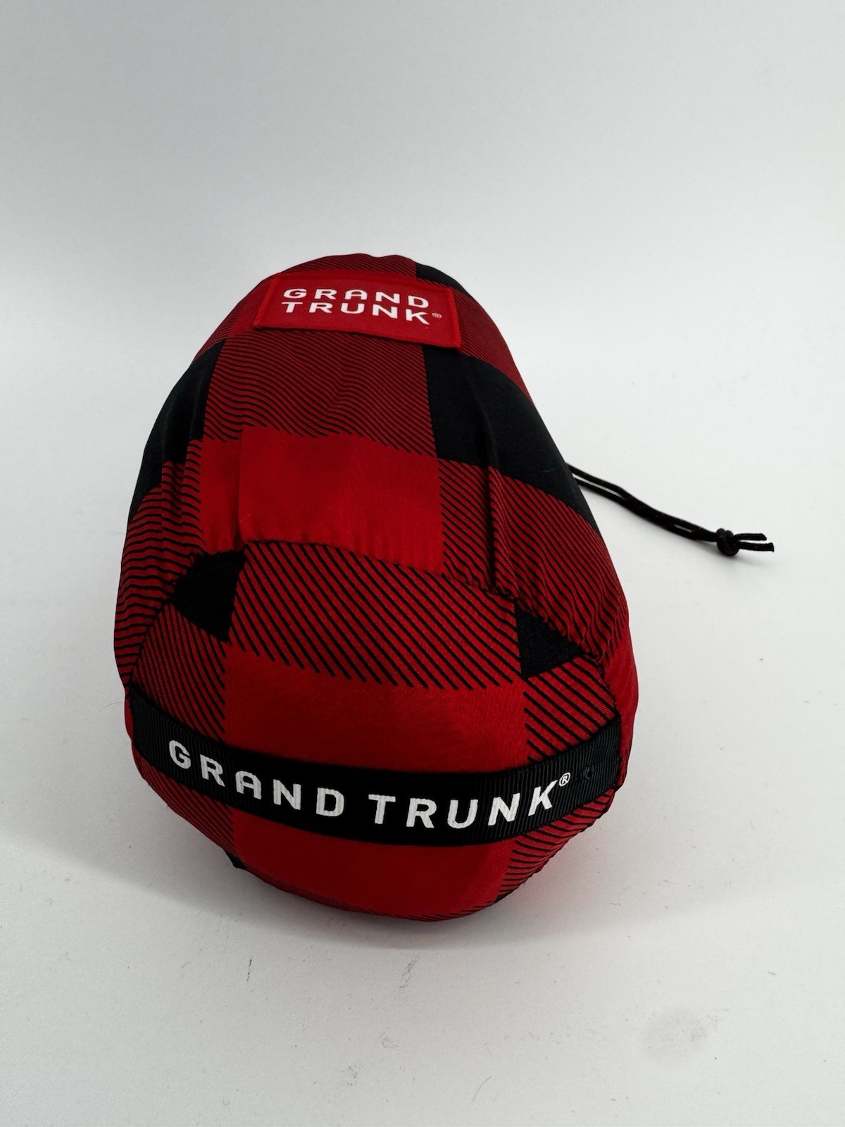 Grand Trunk Double Deluxe Hammock + Straps Parachute Nylon Buffalo Check Red Blk