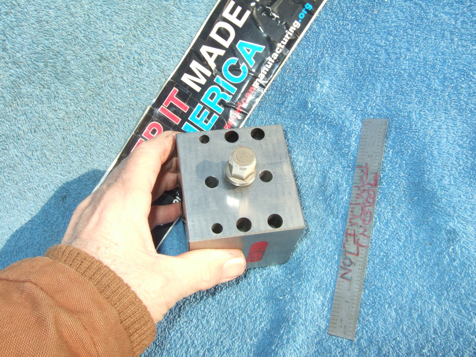 V BLOCK LRG 3 X 3 X 2.8 USA TOOLMAKER MADE 4 YOUR BRIDGPORT MACHINIST GRIND QA