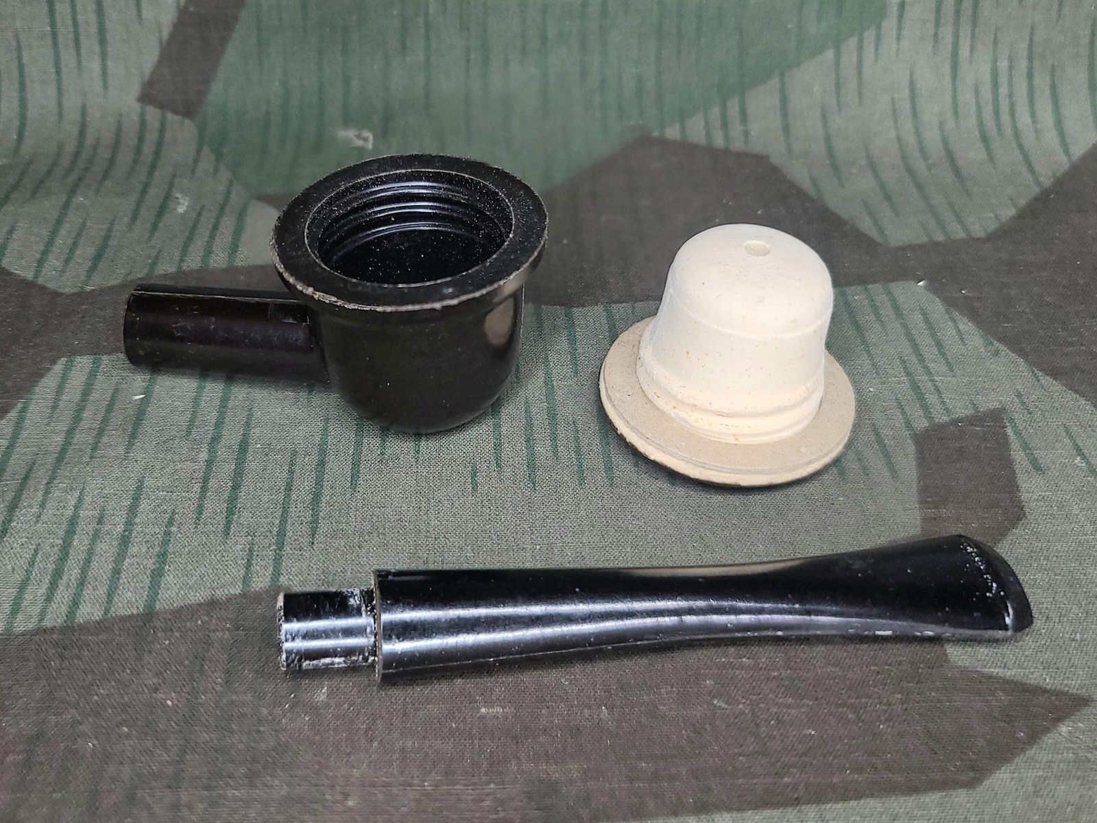 Vintage 1940s WWII German Soldier's Bakelite Ceramic Pipe Unused Unsmoked NOS