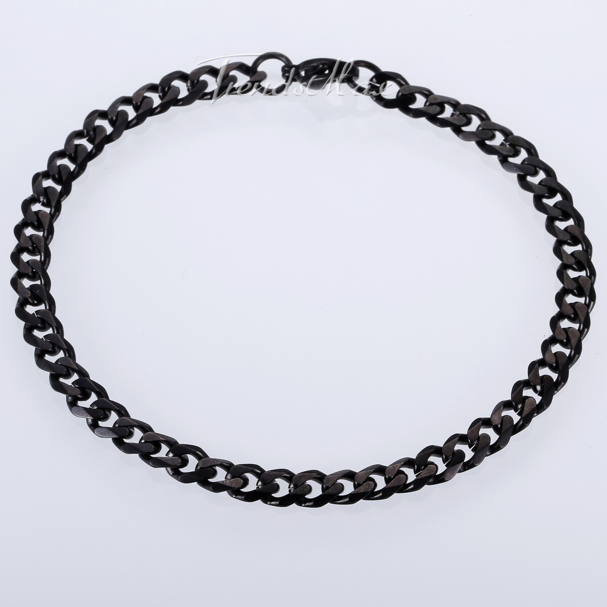 3/5/7/9/11mm Cuban Curb Mens Necklace Black Stainless Steel Link Chain 18"-30"