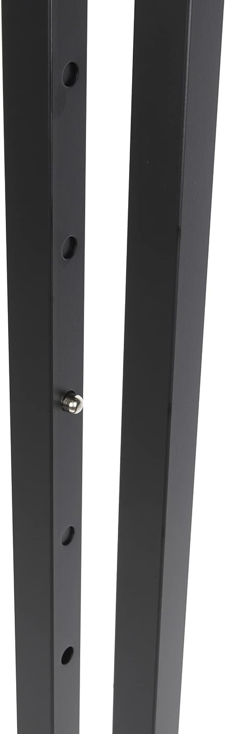 Clothes Rack Two Way 2 Straight Arms Clothing Garment Black Matte & Chrome 72"